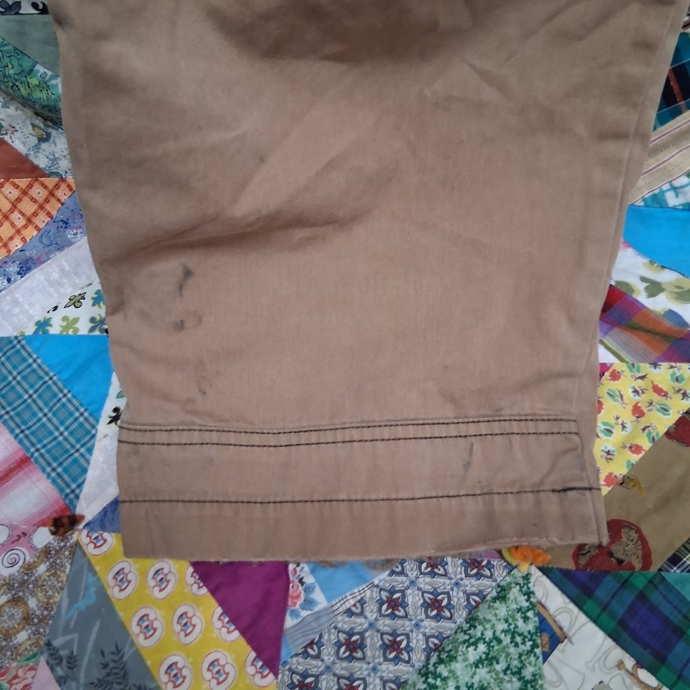 Cabelas Mens Double Knee Casuals Utility Pants Size 44x32 Tan Brown - Picture 5 of 16